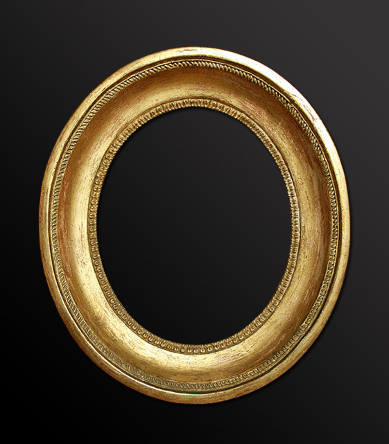 French gilt oval frame 